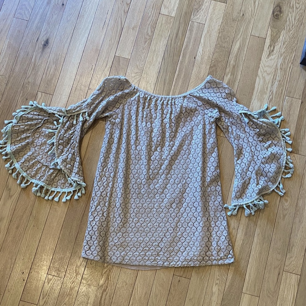 Tan lace top